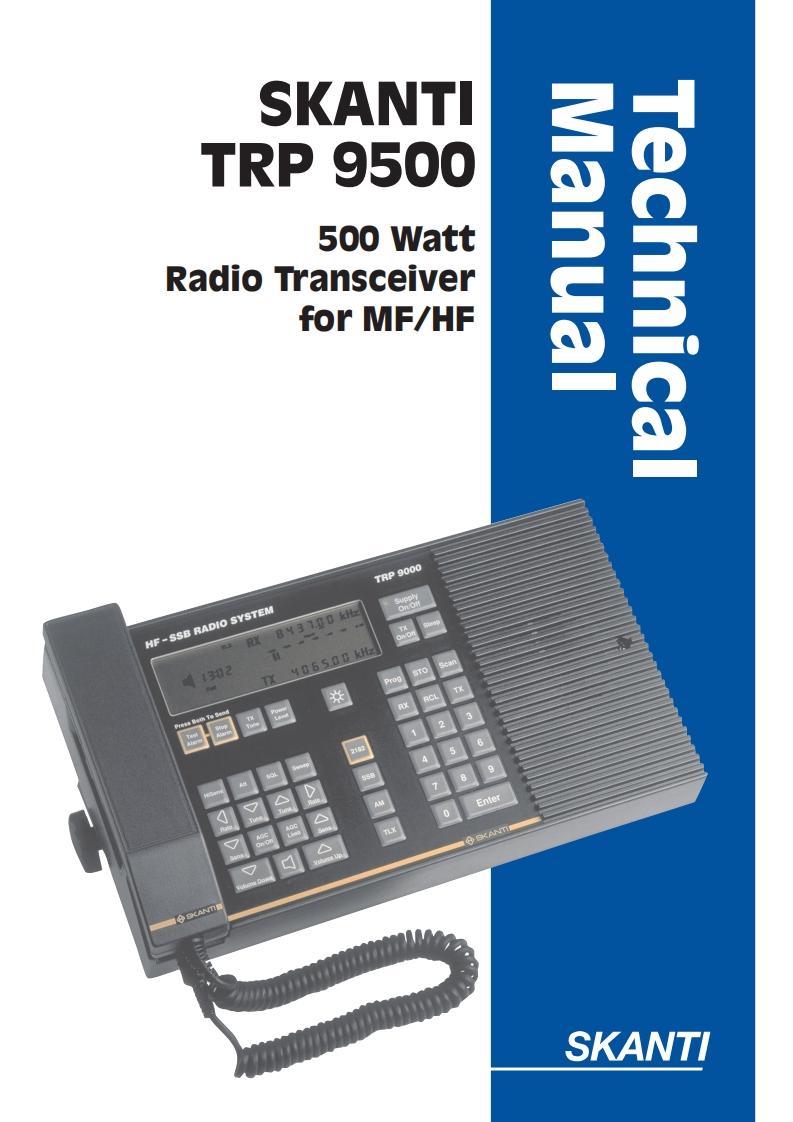 Skanti_TRP-9500_Technical_Manual操作说明书手册