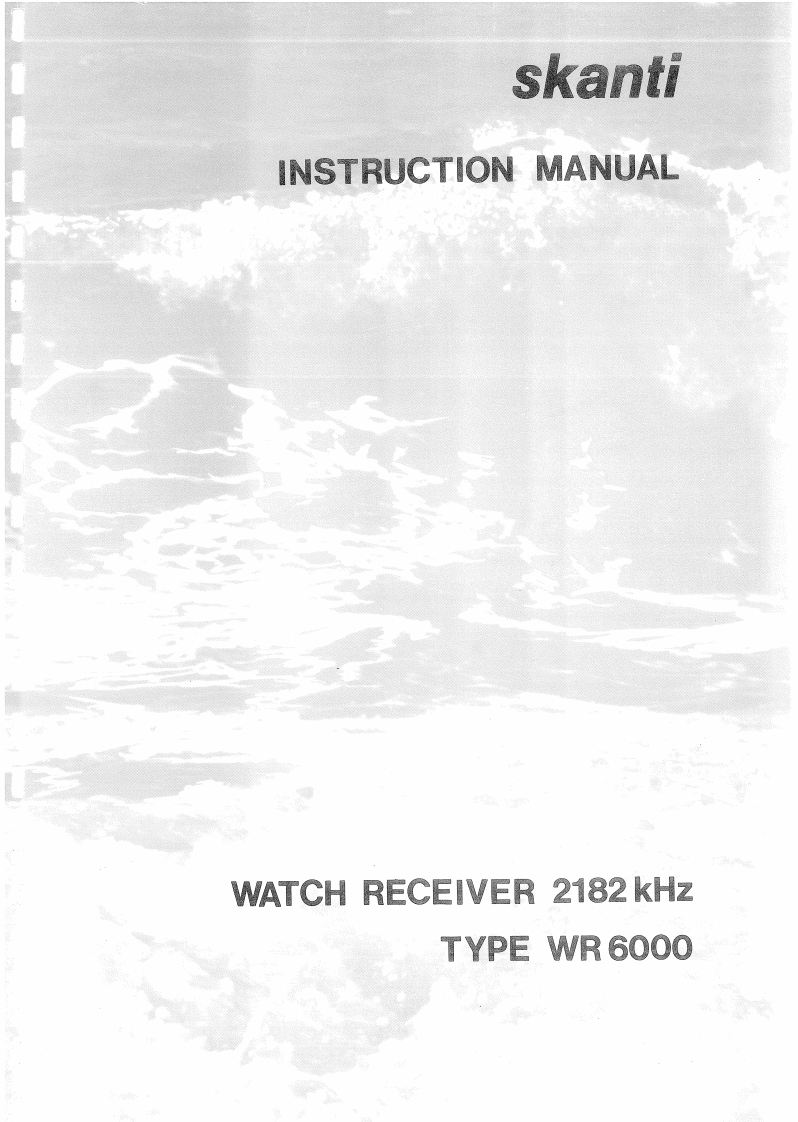 Skanti_WR-6000_Manual操作说明书手册