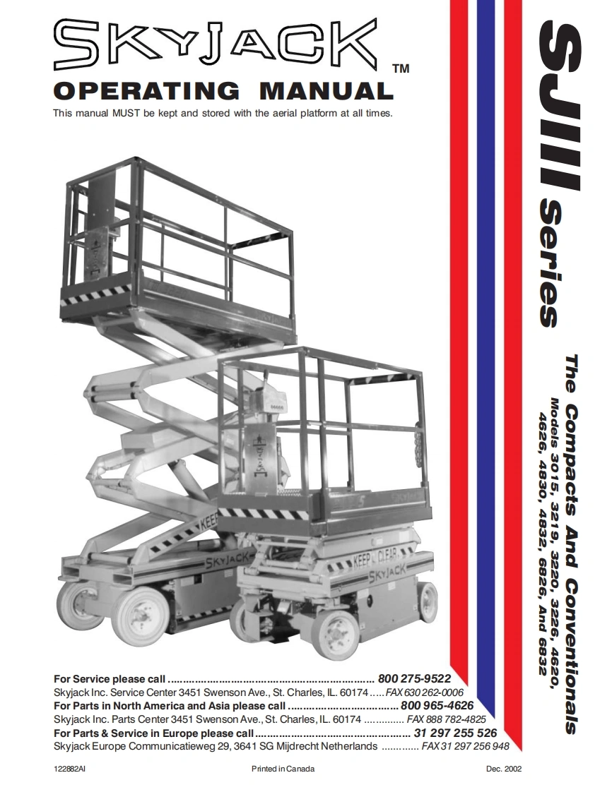 SkyJack-3226-Opeartors-使用说明书手册-1
