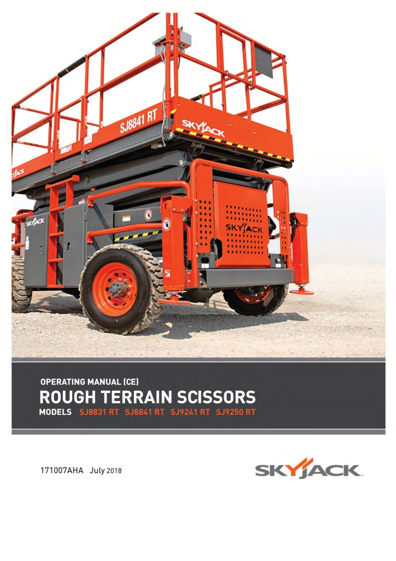 Skyjack-SJ-9250RT-Operations-Manual操作与维护保养说明书手册