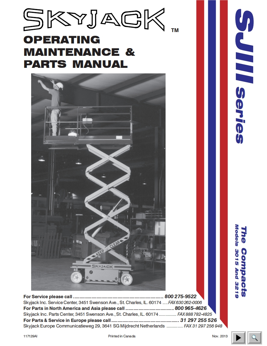 Skyjack-SJ3219_零部件手册