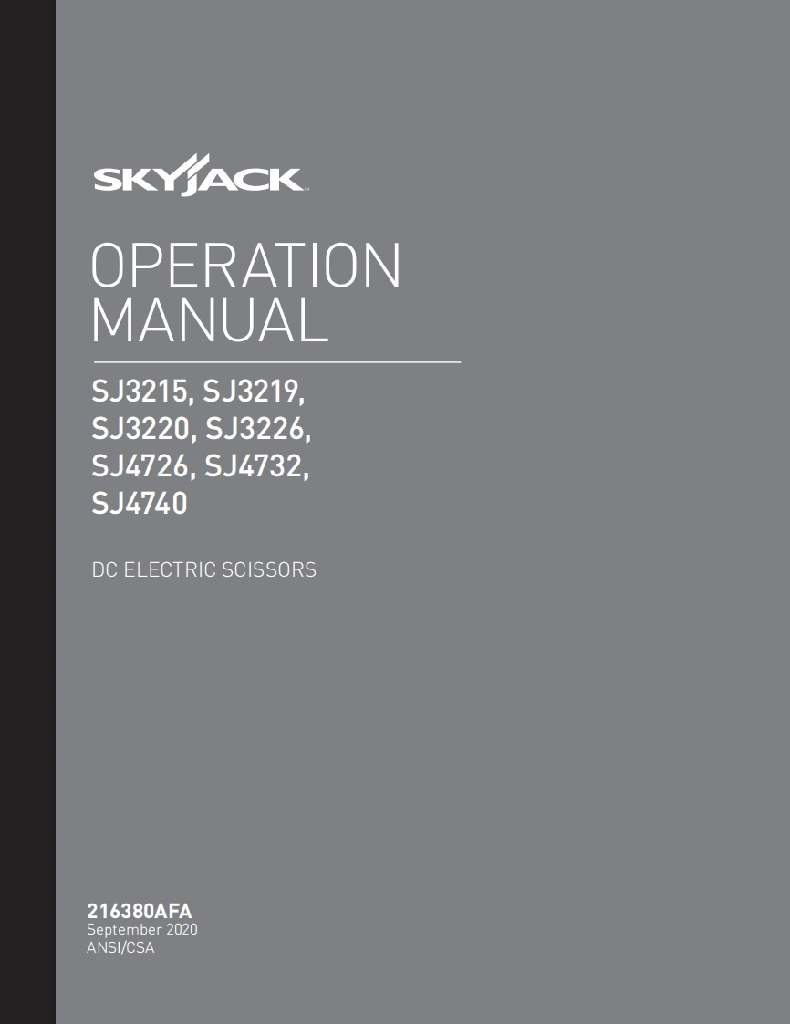 Skyjack-SJ4732-操作说明书手册