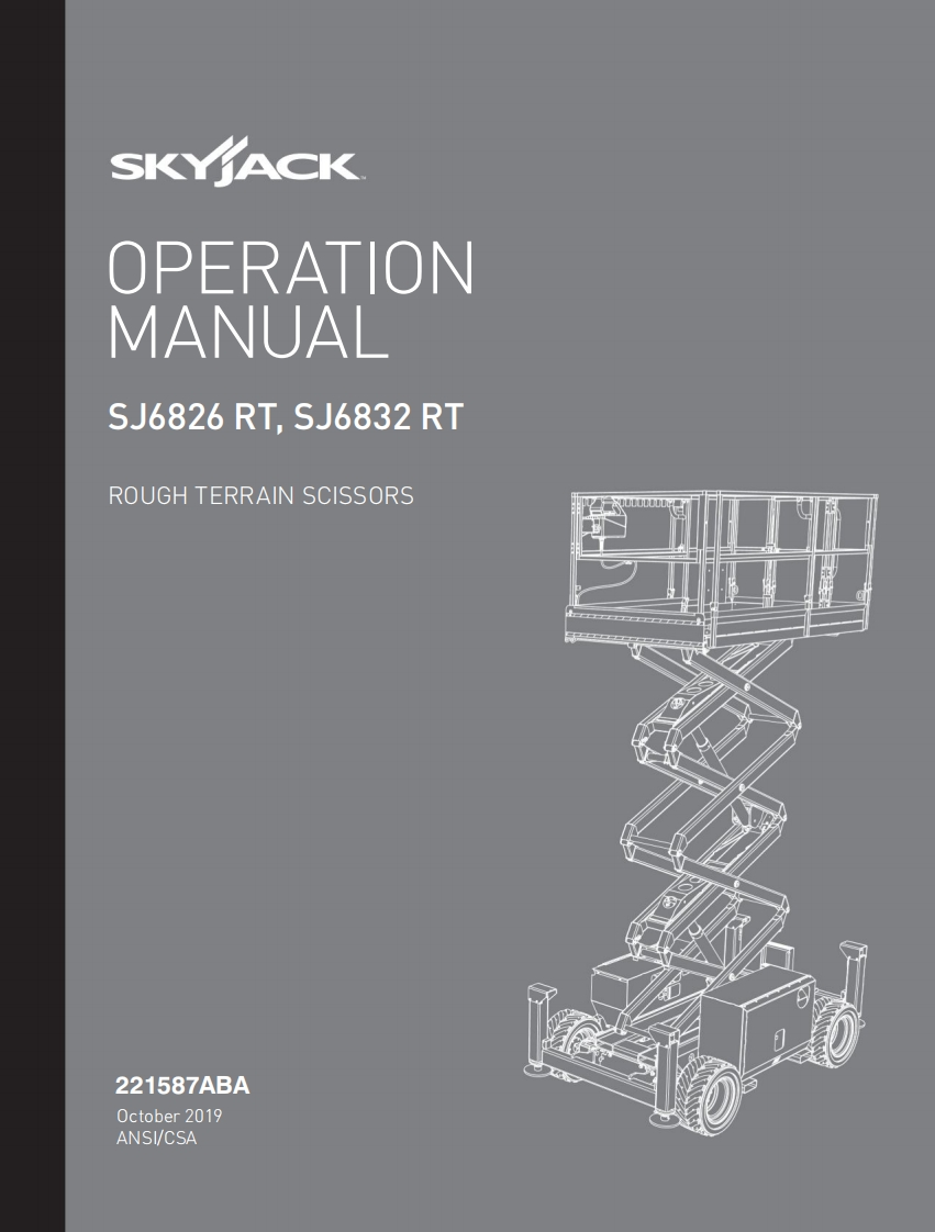 Skyjack-SJ6832RT-Oerations-Manual操作与维护保养说明书手册