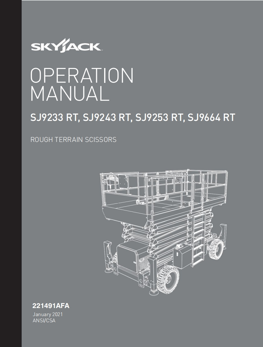 Skyjack-SJ9243RT-Operations-Manual操作与维护保养说明书手册