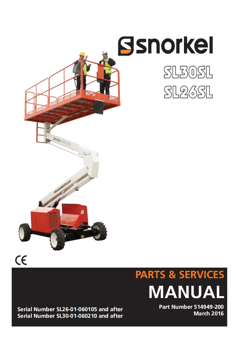 Snorkel-SL26SL-PARTS-AND-SERVICE操作与维护保养说明书手册