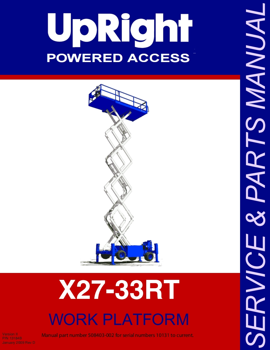 SnorkelX-27-33-RT维修维护说明书手册