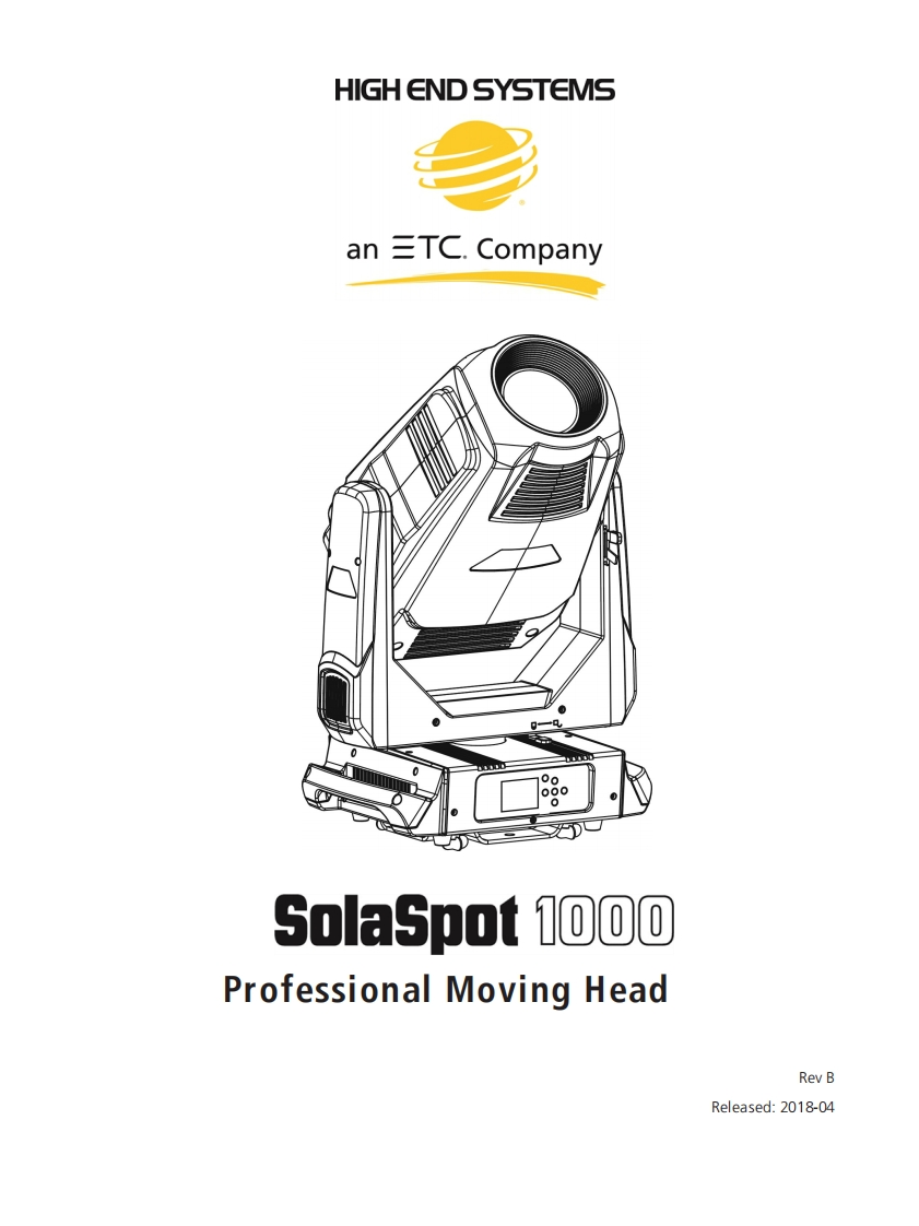 SolaSpot1000_v1-3_操作说明书手册_revB