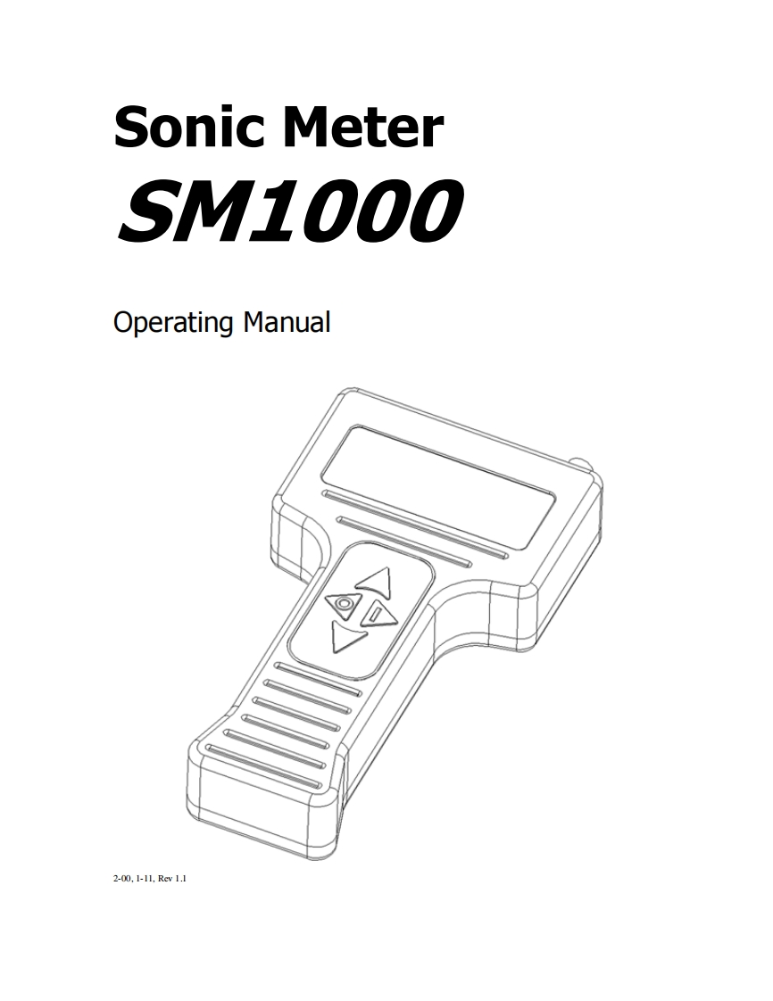 SonicMeter-SM1000-User-Manual操作说明书手册新质力文库 - 聚焦新质生产力发展的数字化知识库_行业洞察 / 理论成果 / 实践指南免费下载新质力文库