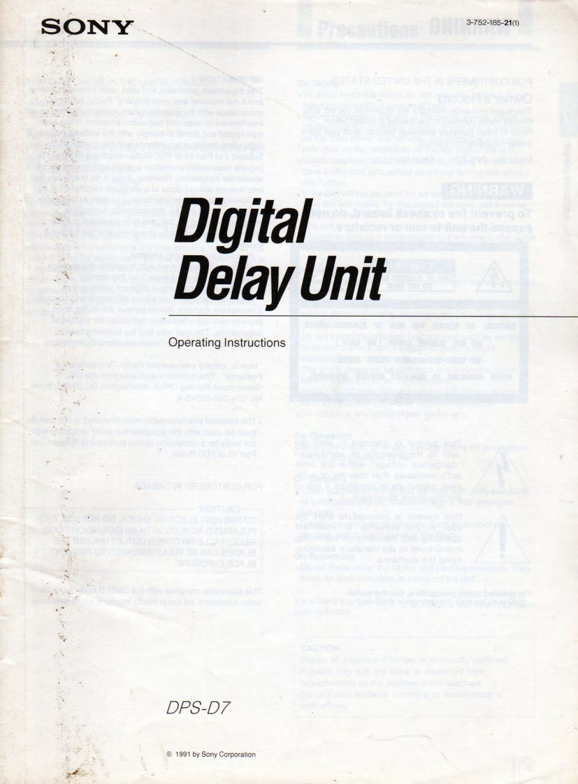 Sony-DPS-D7-English-Manual