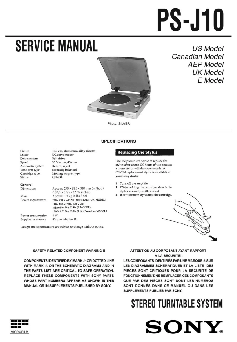 Sony-PS-J10-Service-Manual-pdf-SERVICE-MANUAL维修手册-找手册网