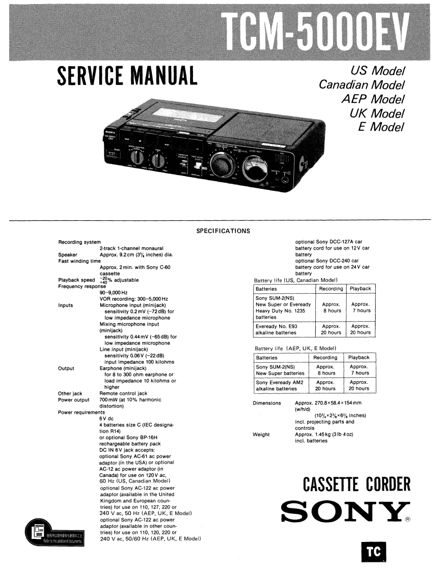 SonyTCM5000Service_en维修电器原理图手册