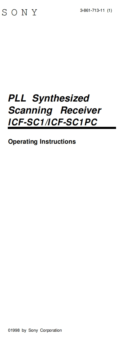 Sony_ICF-SC1_ICF-SC1PC_使用说明书手册