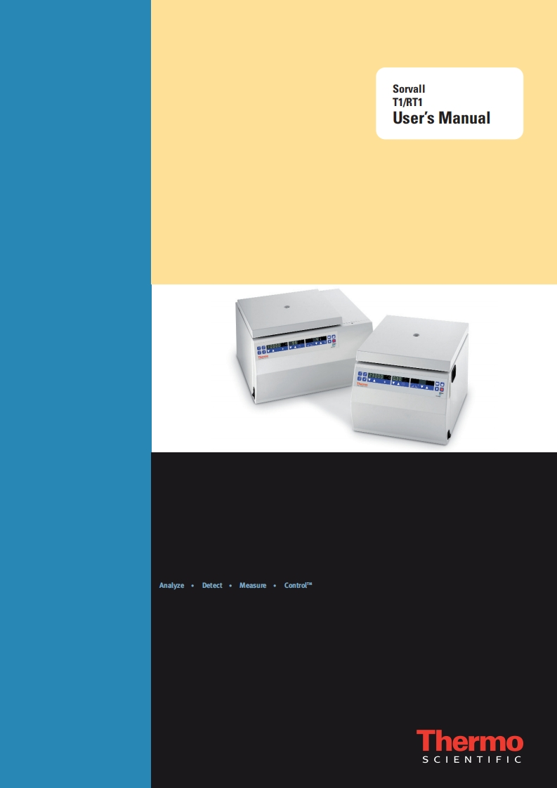 Sorvall-T1-and-RT1-Operating-操作说明书手册