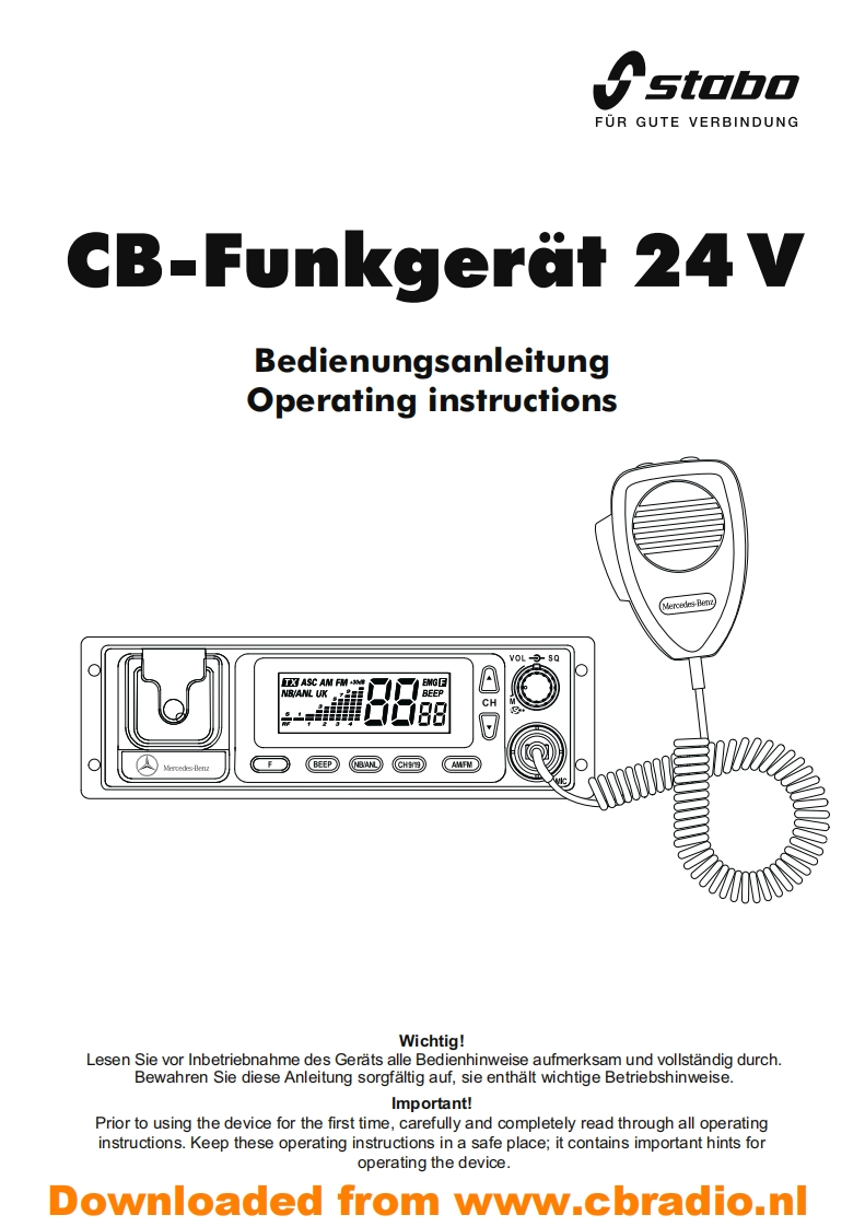 Stabo_Mercedes_Actros_24V_DE_EN操作说明书手册
