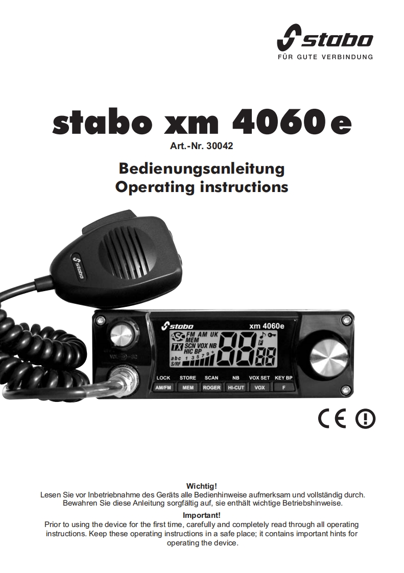 Stabo_XM4060e_DE_使用说明书手册