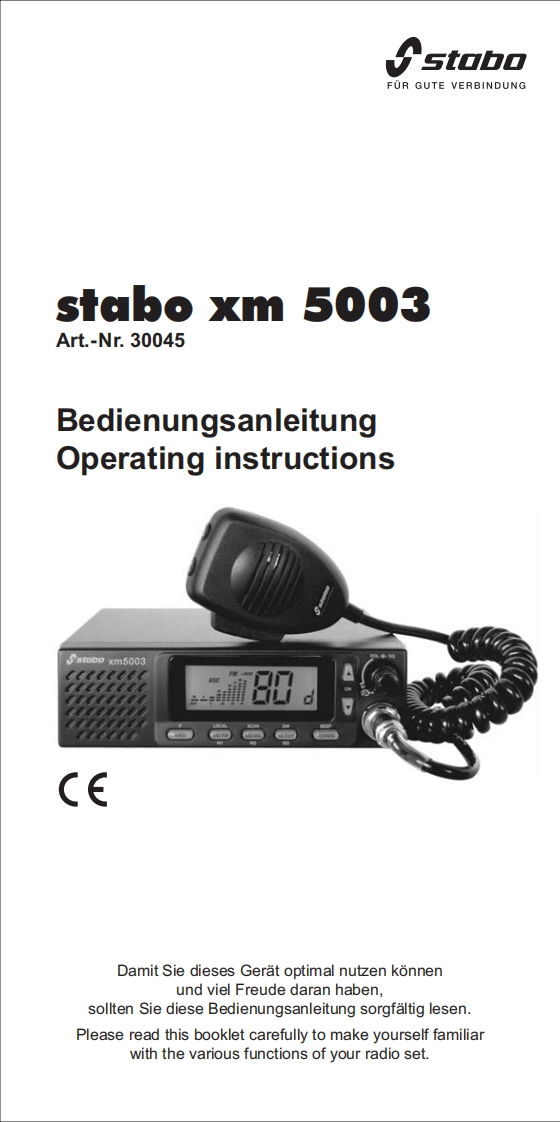 Stabo_XM5003_使用说明书手册_DE