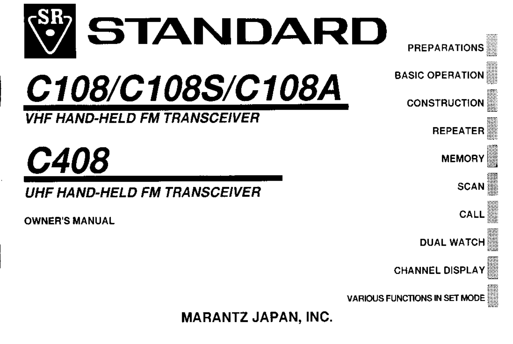 Standard_C-108_408_user操作说明书手册