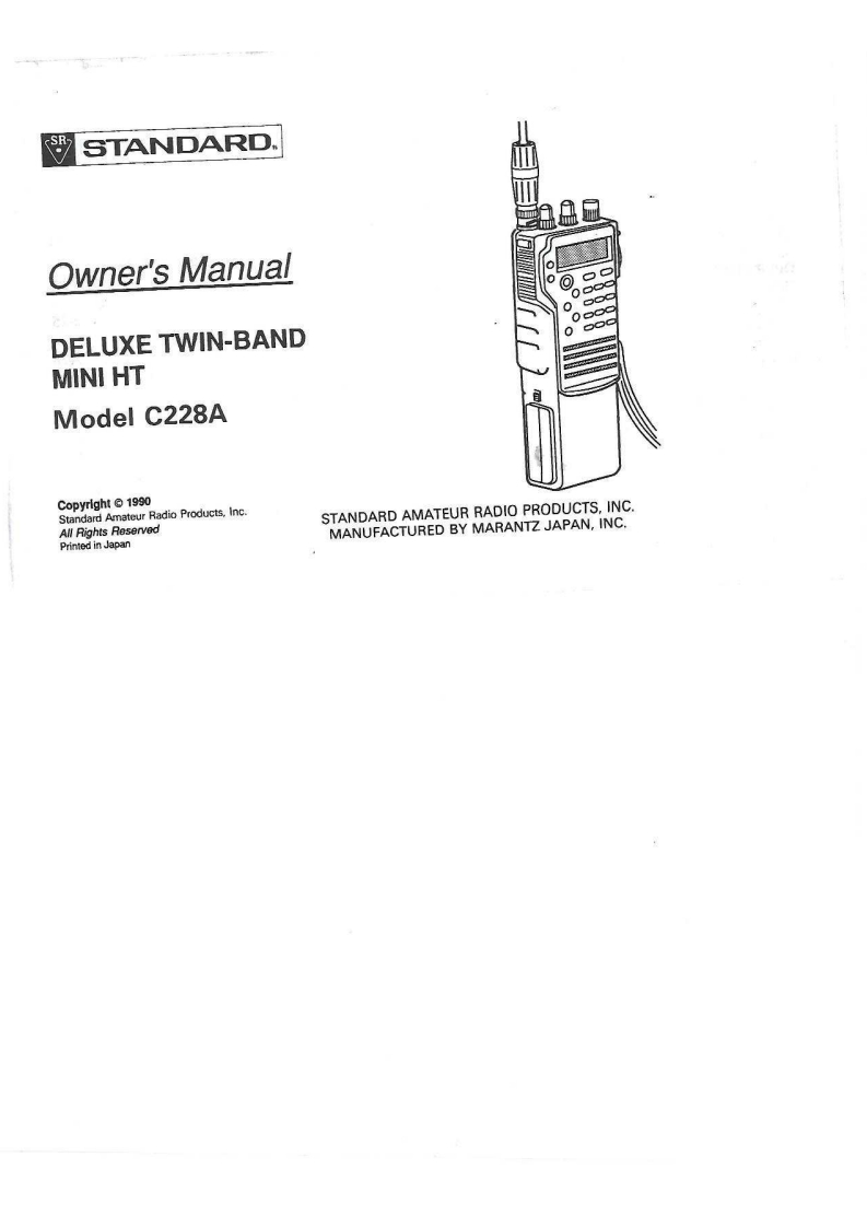 Standard_C-228A_user操作说明书手册