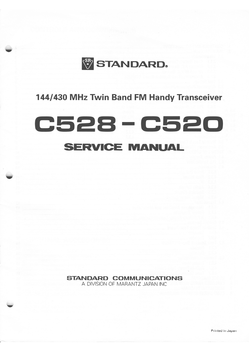 Standard_C-520_528_serv维修手册含电器原理图