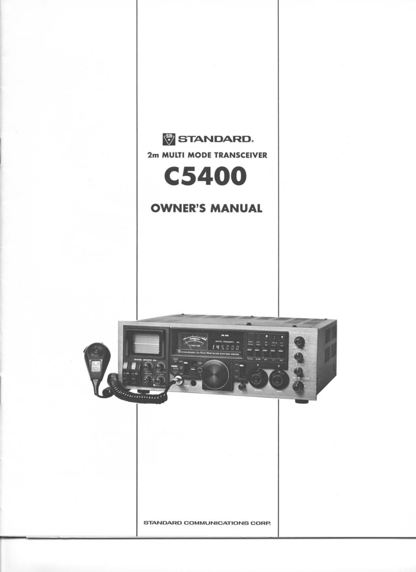 Standard_C-5400_user操作说明书手册