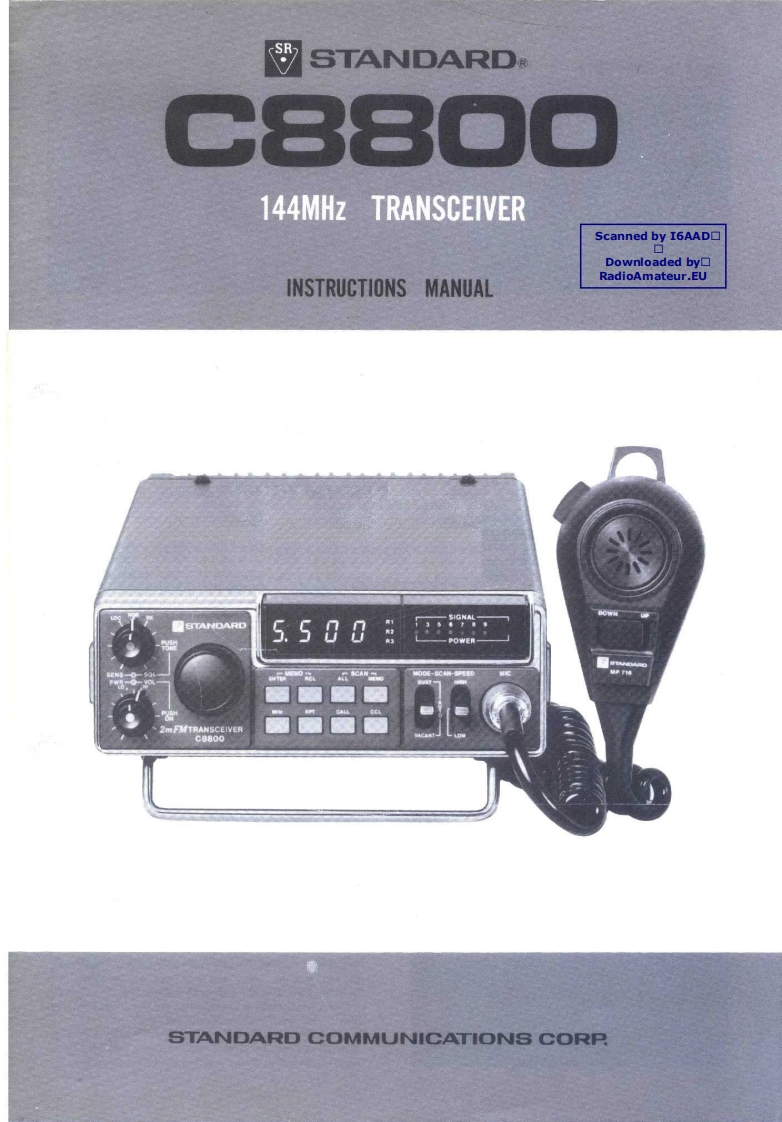 Standard_C-8800_user操作说明书手册