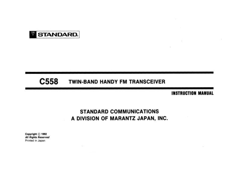 Standard_C558-(Manual操作说明书手册)