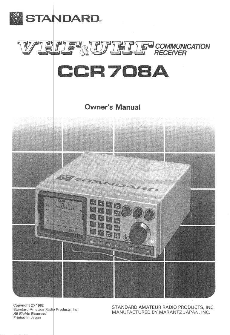 Standard_CCR708A-(Manual操作说明书手册)