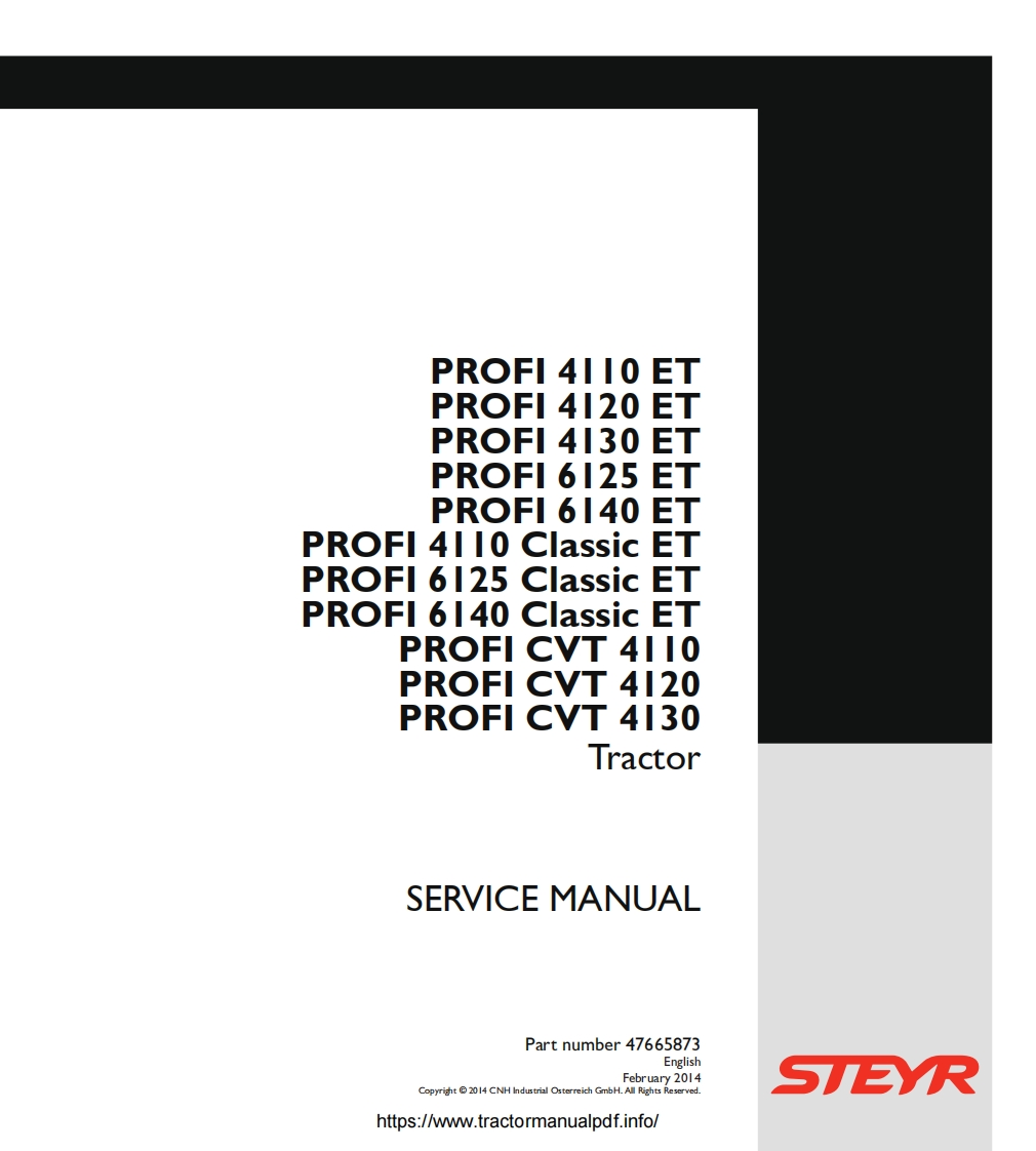 Steyr-Profi-series-Tractors-Engine-维修维护手册