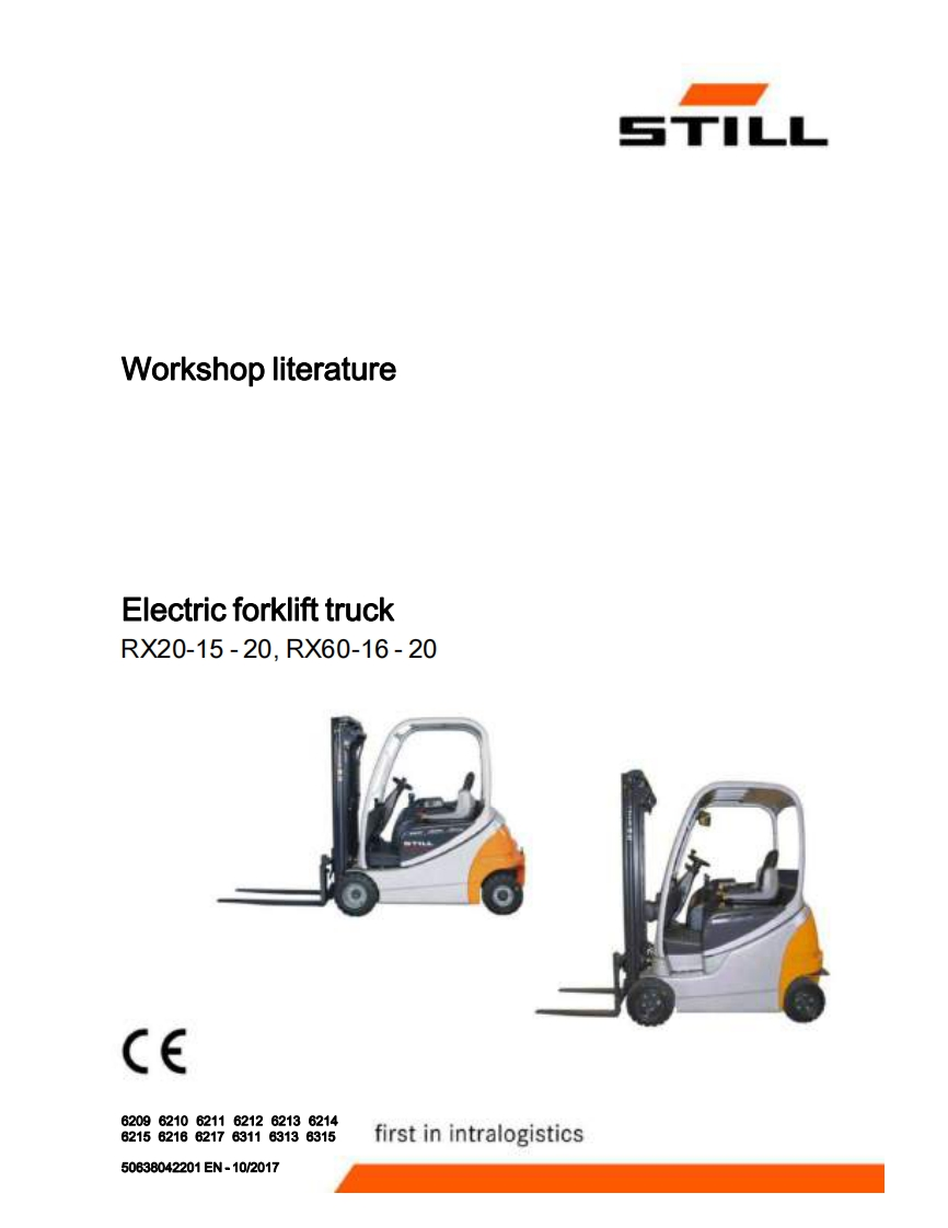 Still-RX20-RX60-Electric-Forklift-Truck-Workshop-Manual维修维护手册含电器液压原理图