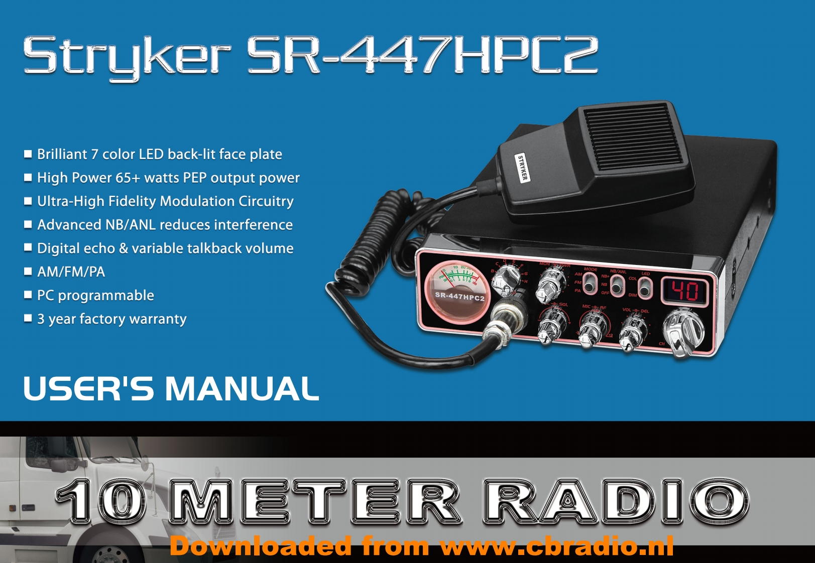 Stryker_SR-447HPC2_ENG操作说明书手册
