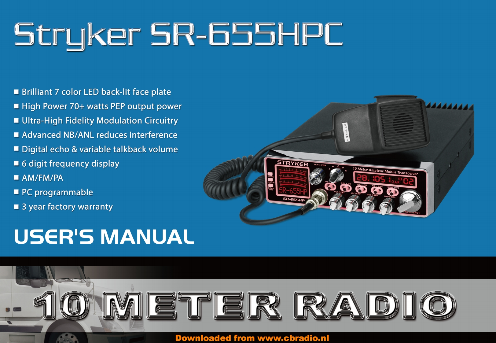 Stryker_SR-655HP_使用说明书手册