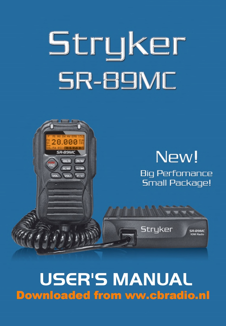 Stryker_SR-89MC_使用说明书手册