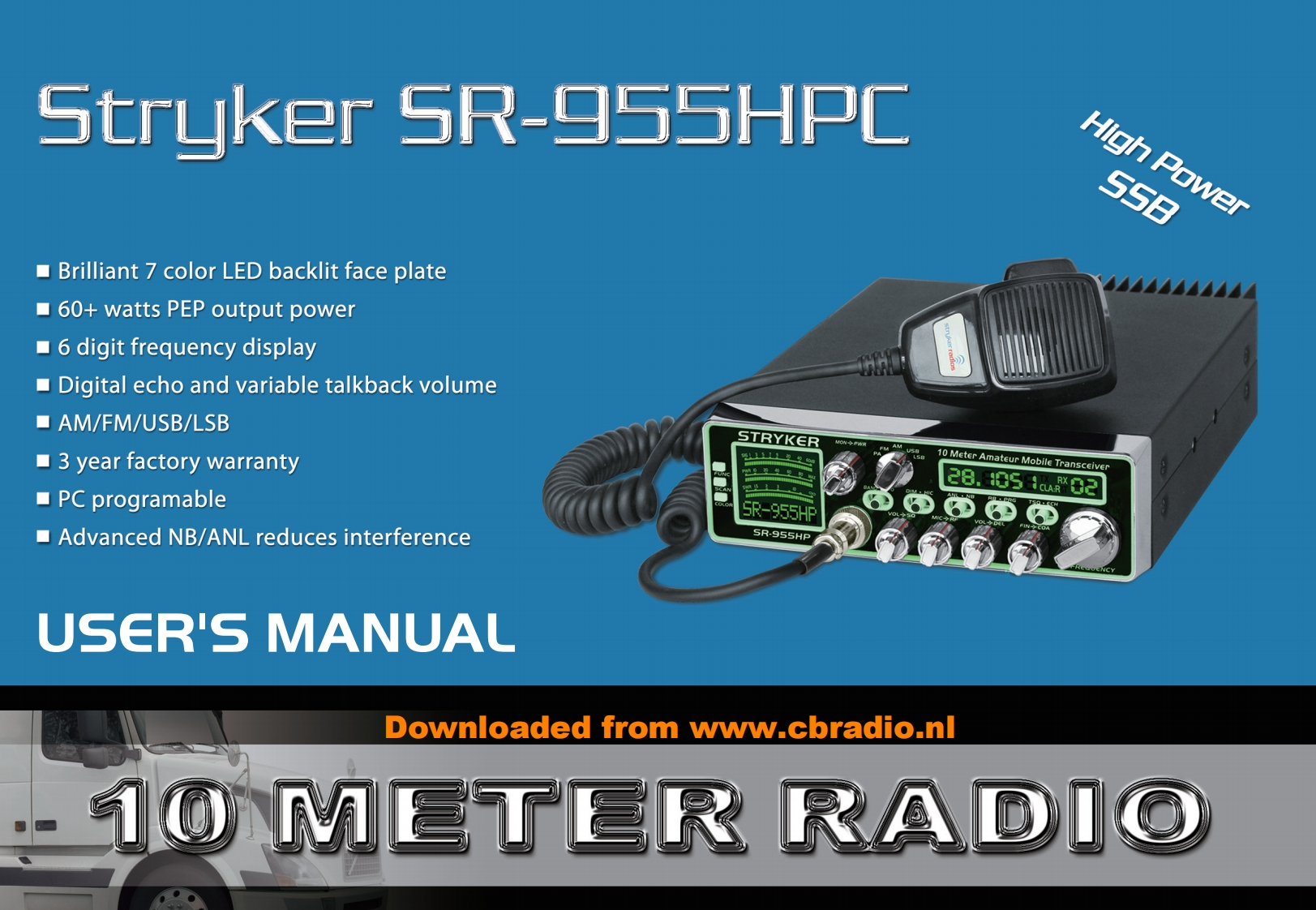 Stryker_SR-955hp_使用说明书手册
