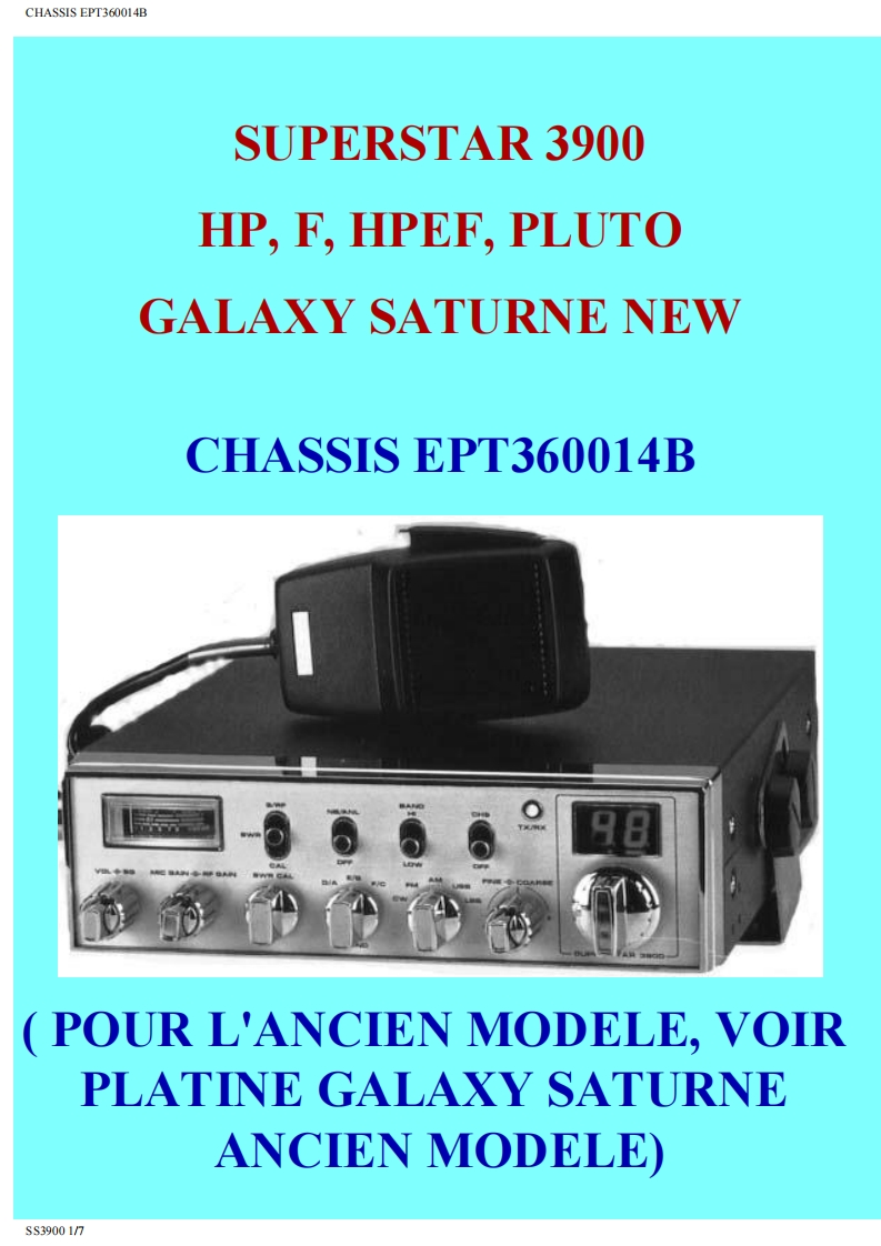 Superstar_SS3900_EPT360014B_Homer_ENG维修说明书手册含电气原理图