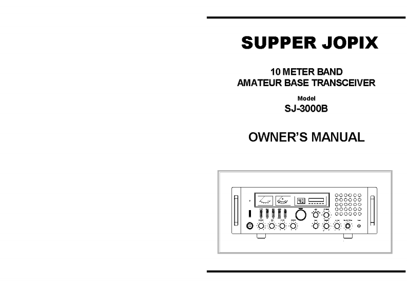 Supper_Jopix_SJ-3000B_使用说明书手册