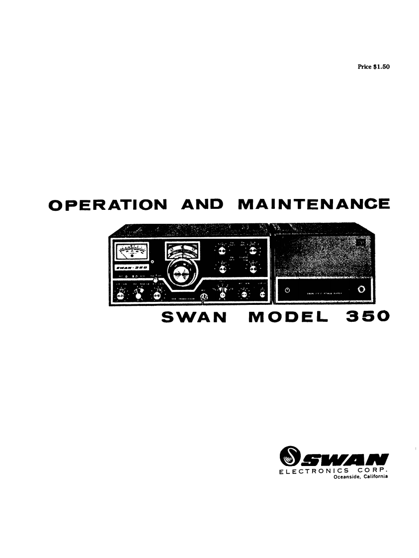 Swan_350-(Service-Manual维修手册含电器原理图)
