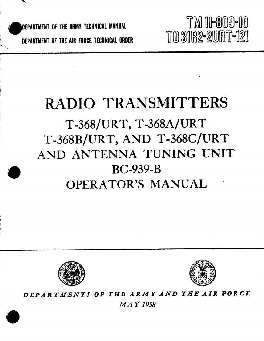 T-368A_B_C_and_BC-939B_使用说明书手册_TM11-809-10_1958