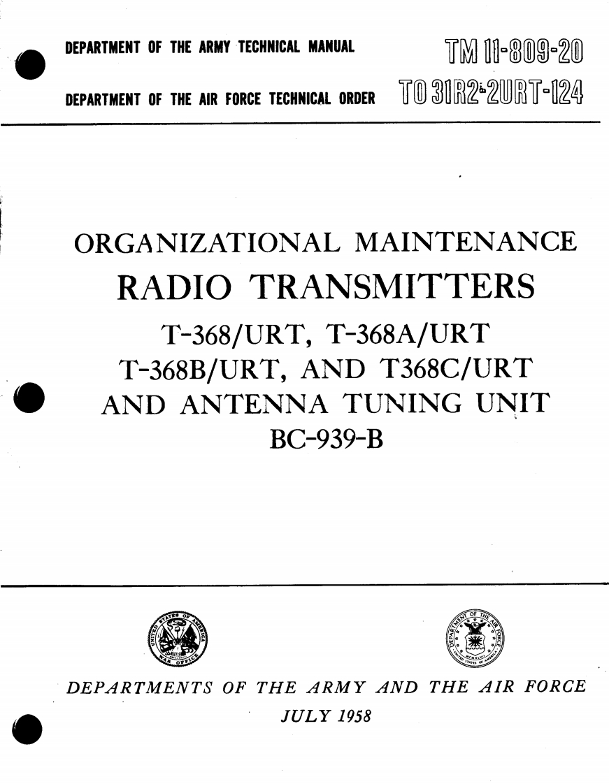 T-368A_B_C_and_BC-939B_维修维护电器原理图手册2_TM11-809-20_1958