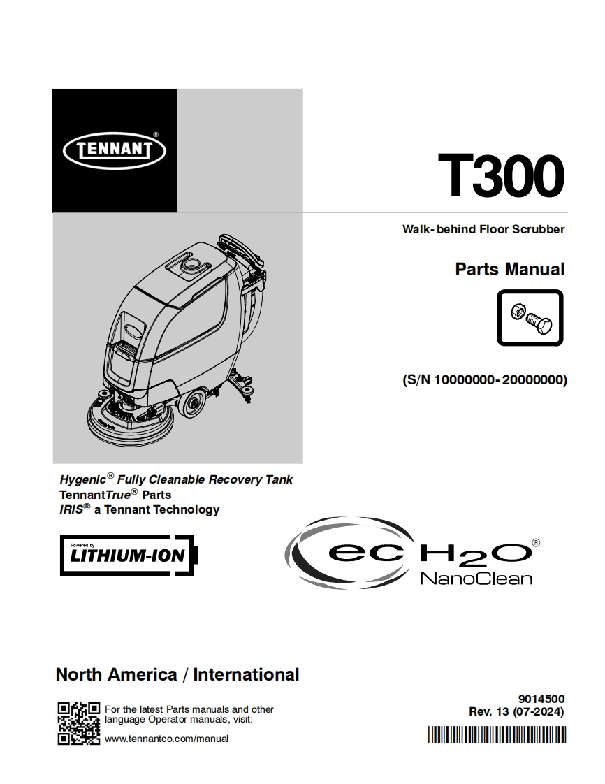 T300-orbital-parts维修零部件手册