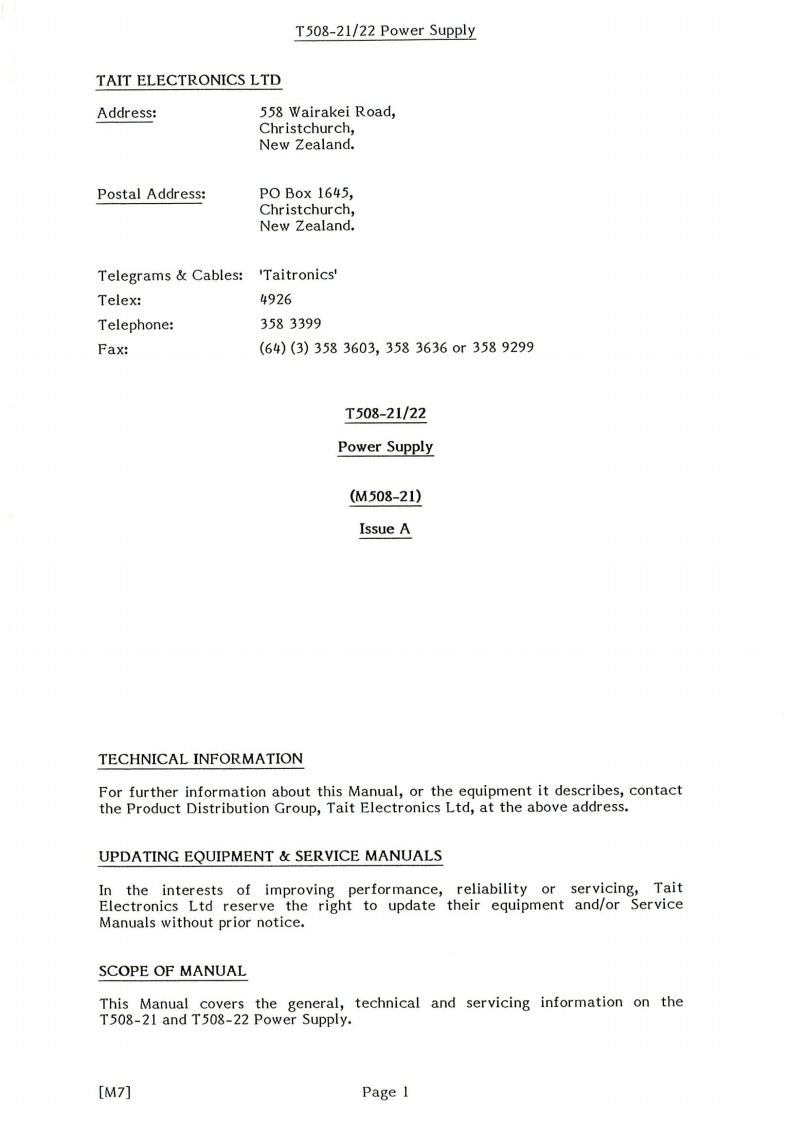 T508_21_22_PS_维修操作说明书电器原理图手册_操作说明书手册