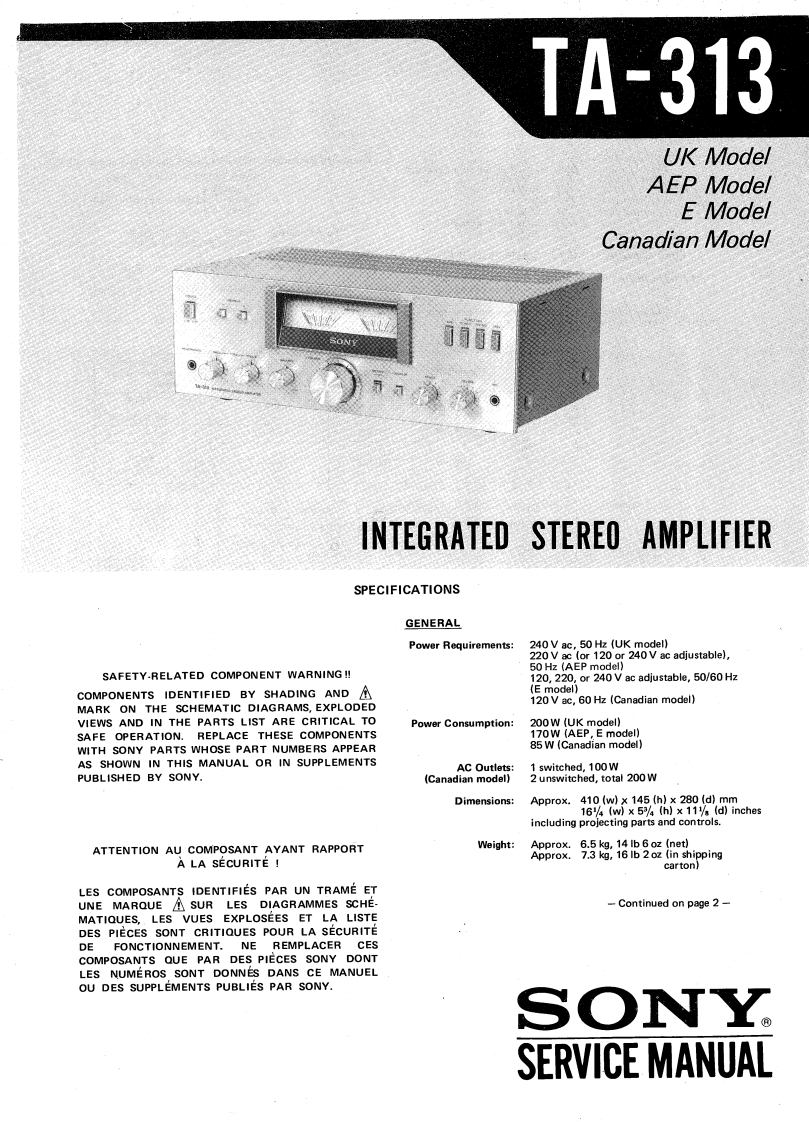 TA-313-Service-Manual维修操作说明书手册