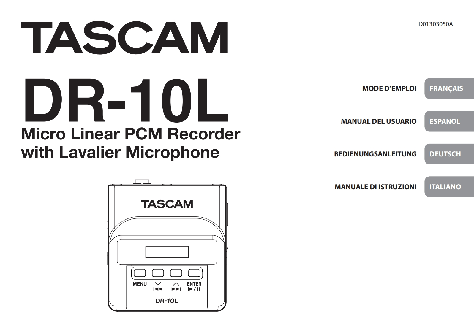 TASCAM-DR-10L_Manual_multi操作说明书手册