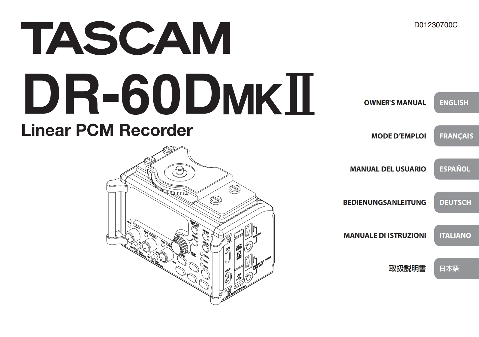 TASCAM-DR-60DMKII_OM_multi操作说明书手册_RevC
