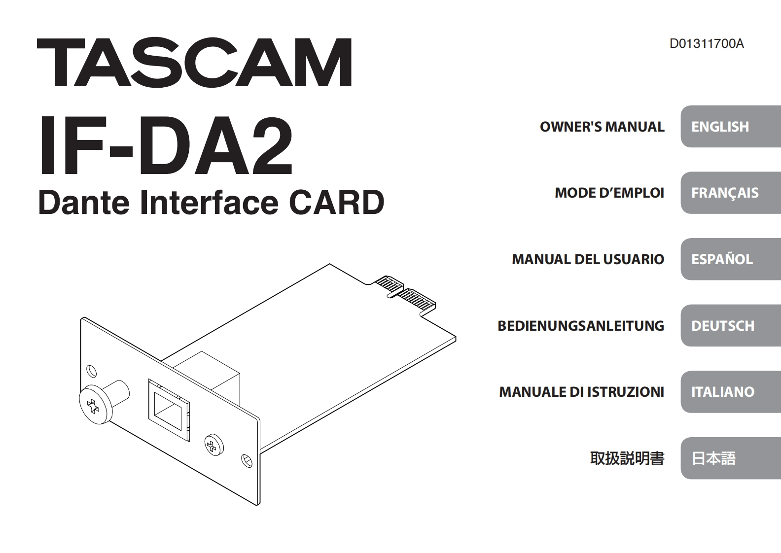 TASCAM-IF-DA2_Manual_multi操作说明书手册