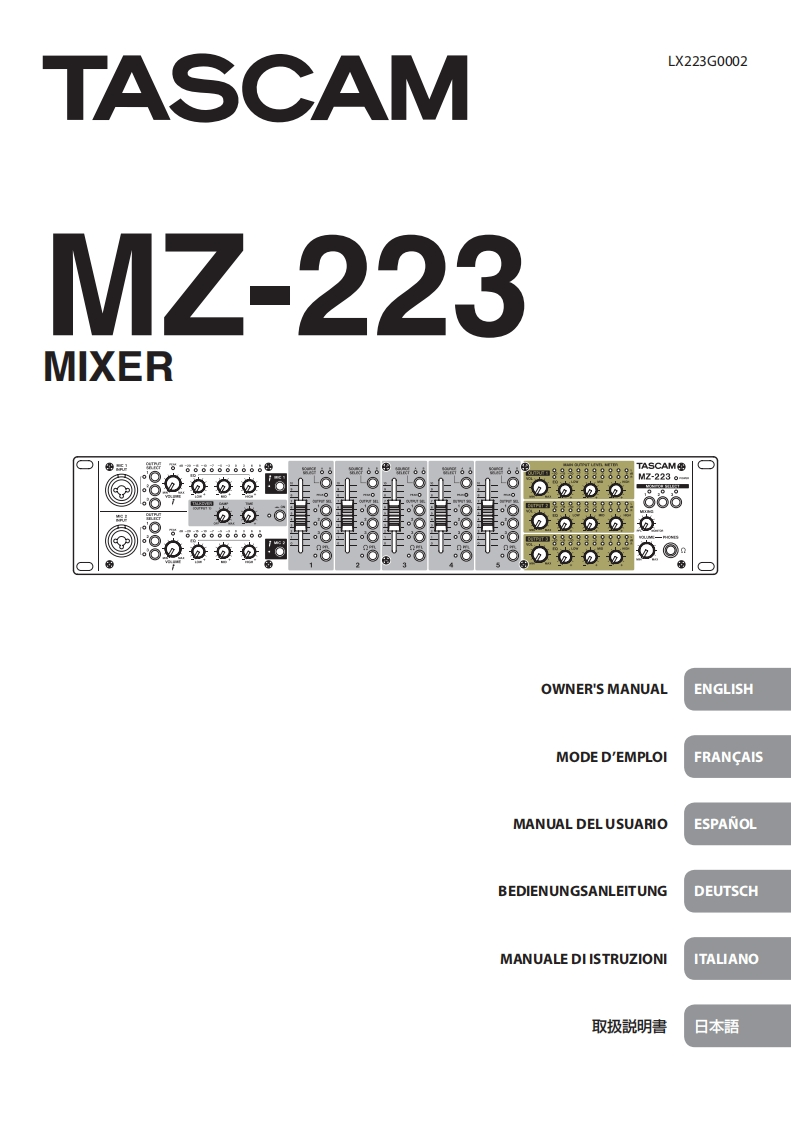 TASCAM-MZ-223_Manual_multi操作说明书手册_vb