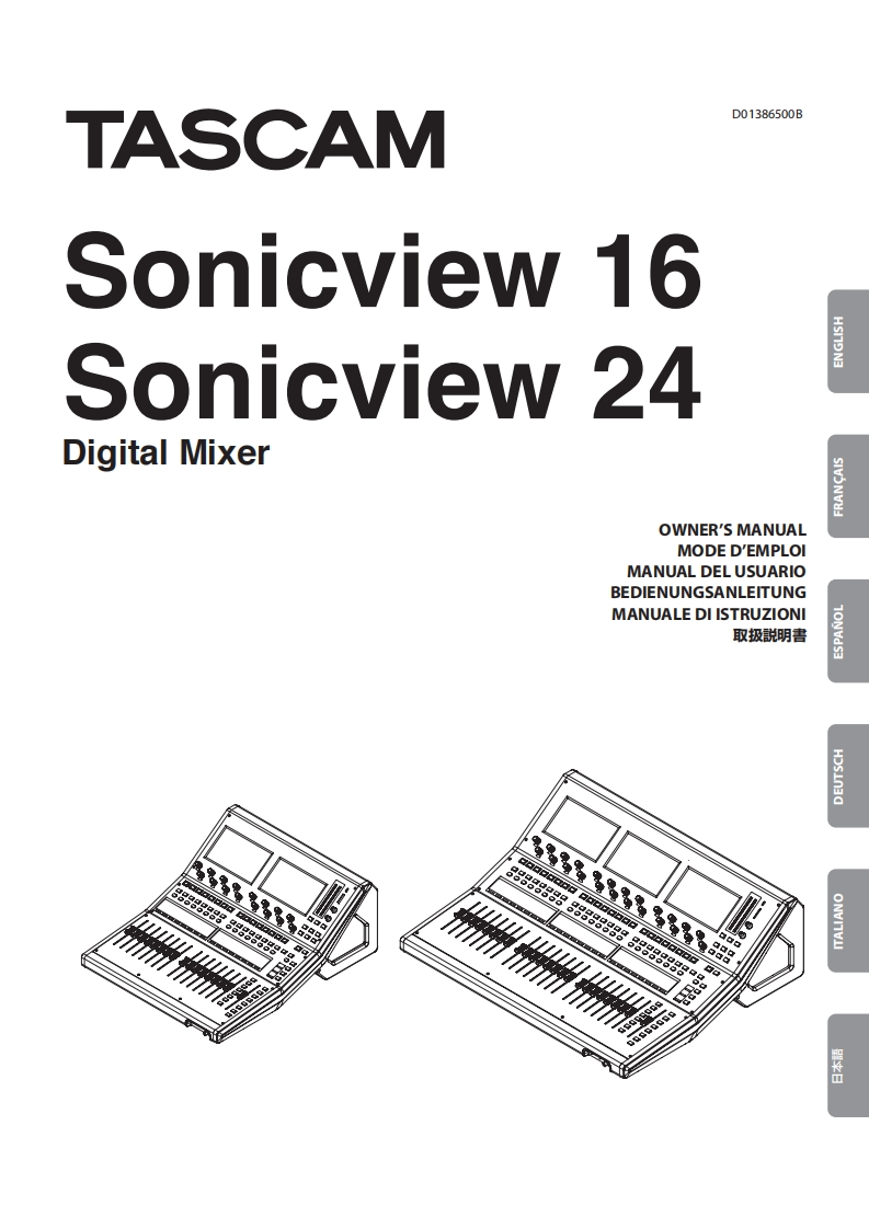 TASCAM-Sonicview_OM_multi操作说明书手册_RevB
