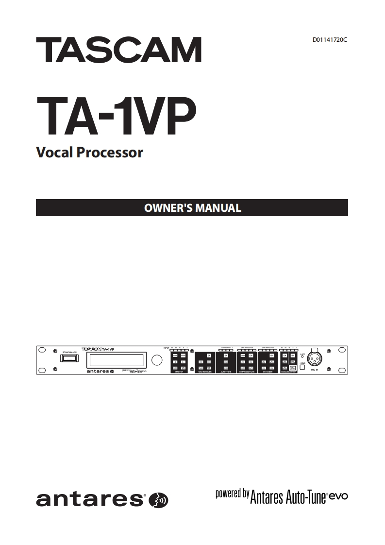TASCAM-TA-1VP_OM_multi操作说明书手册_RevC