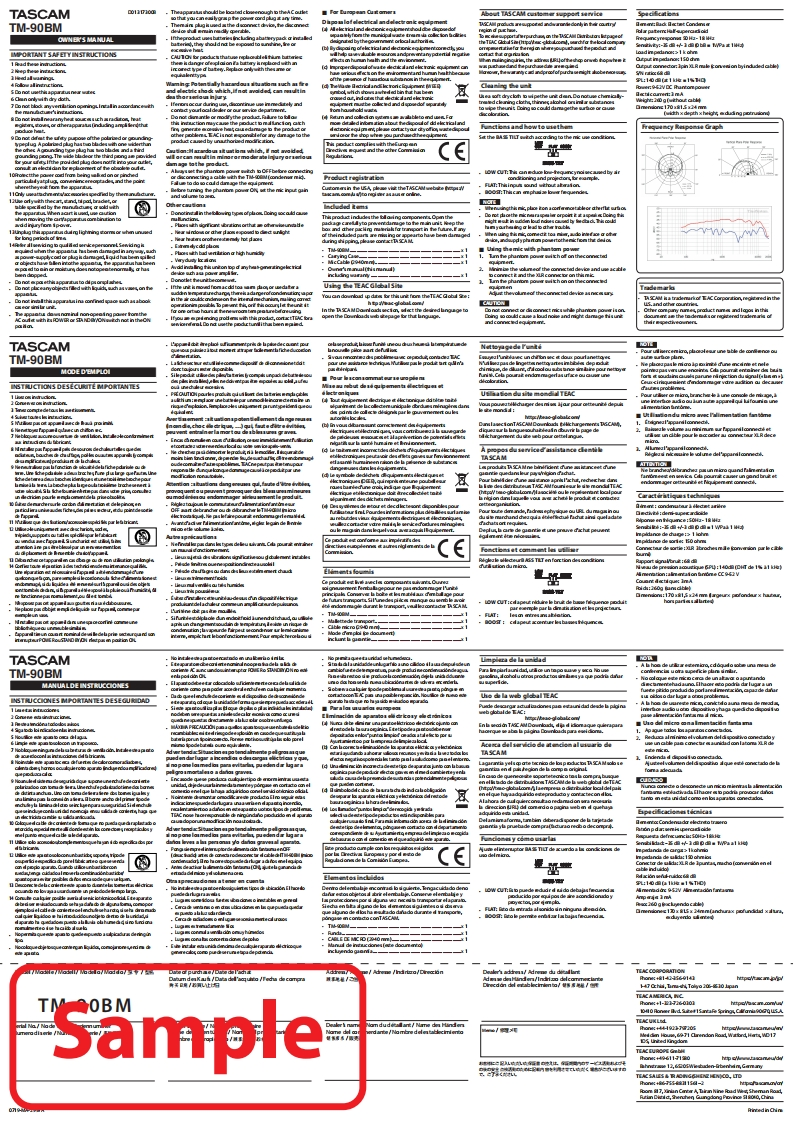 TASCAM-TM-90BM_OM_multi操作说明书手册_vB