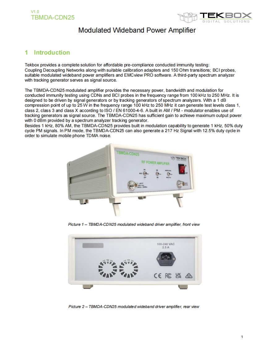TBMDA-CDN25_操作说明书手册