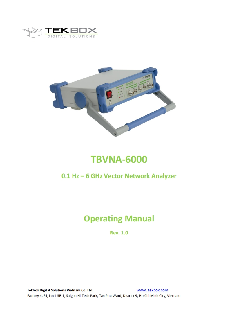 TBVNA-6000_Operation_操作说明书手册